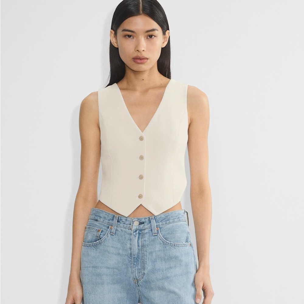 Pacino Vest Crepette- Matte Pearl